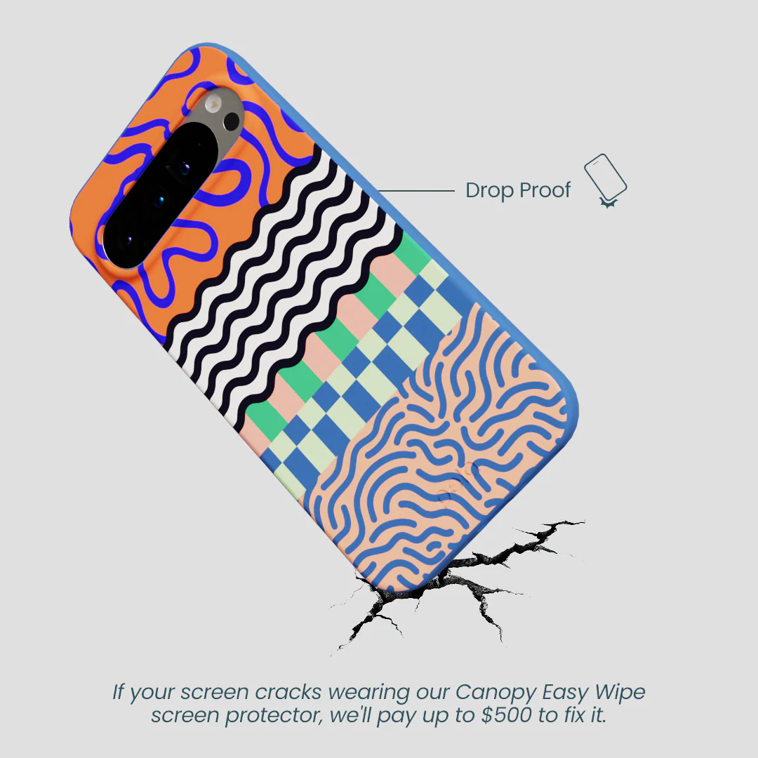 Electric Blue Tangerine Mix Google Pixel 9 Pro XL Case - Image 5