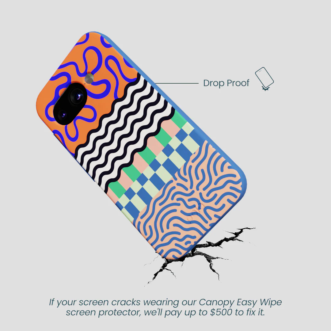 Electric Blue Tangerine Mix Google Pixel 9a Case - Image 5