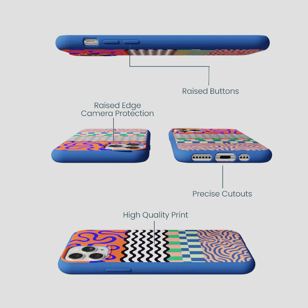 Electric Blue Tangerine Mix iPhone 11 Pro Case - Image 3