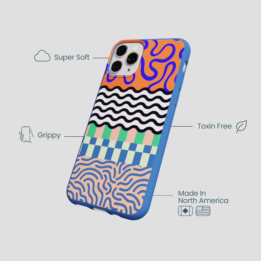 Electric Blue Tangerine Mix iPhone 11 Pro Case - Image 4