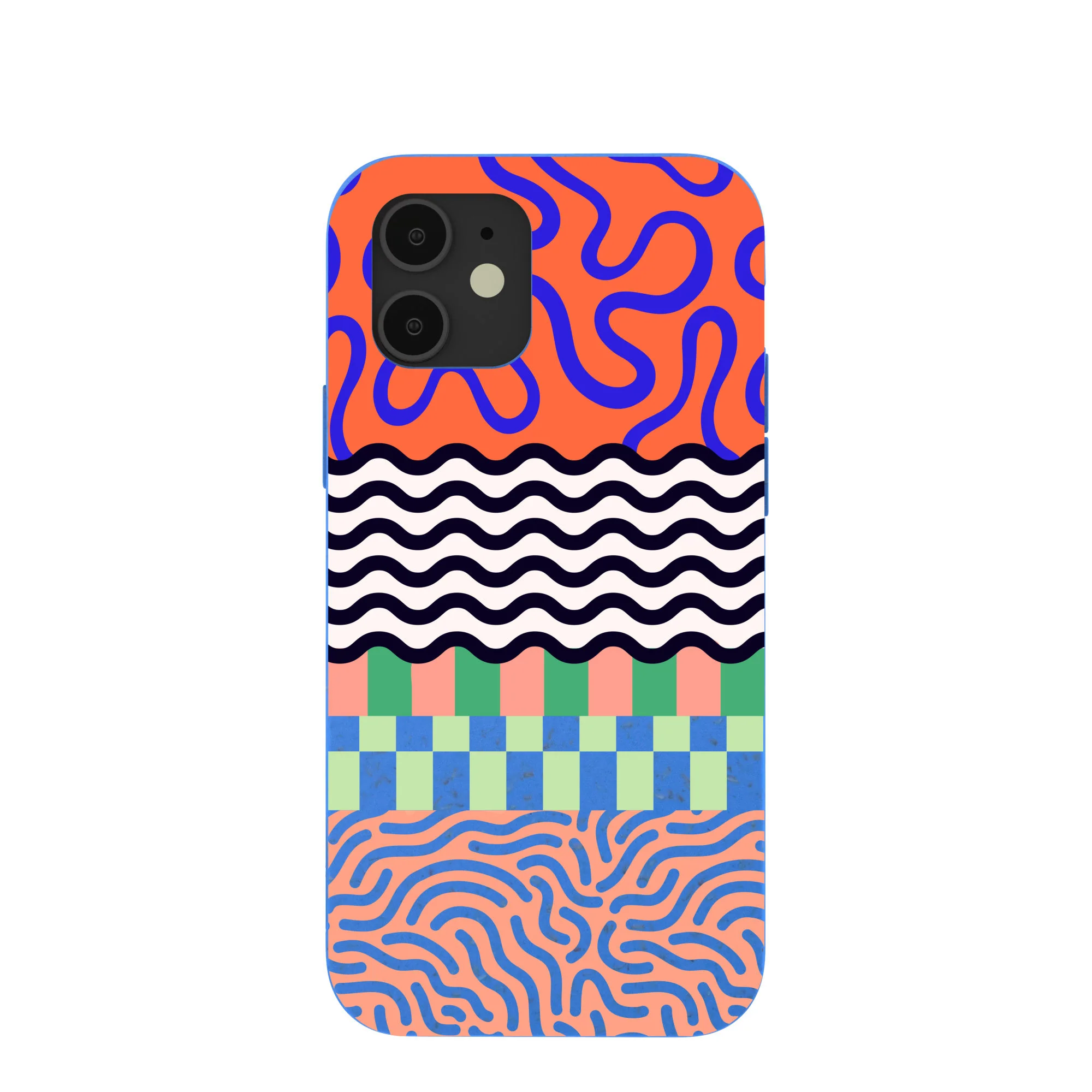Electric Blue Tangerine Mix iPhone 12/ iPhone 12 Pro Case