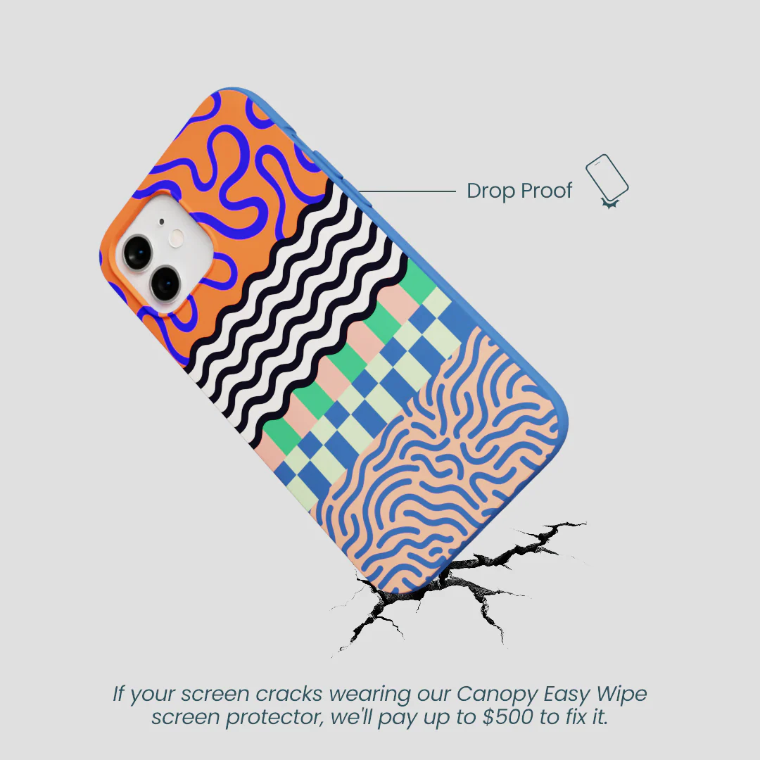 Electric Blue Tangerine Mix iPhone 12/ iPhone 12 Pro Case - Image 5