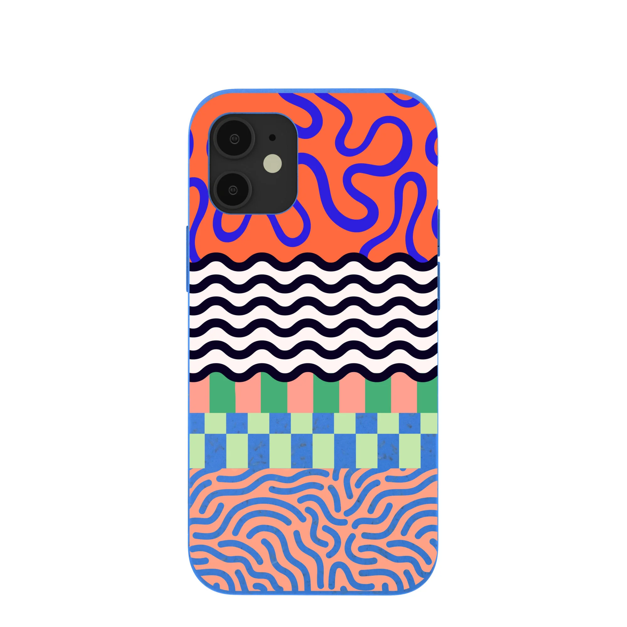 Electric Blue Tangerine Mix iPhone 12 Mini Case