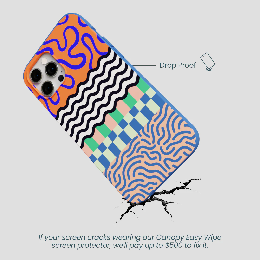 Electric Blue Tangerine Mix iPhone 12 Pro Max Case - Image 5