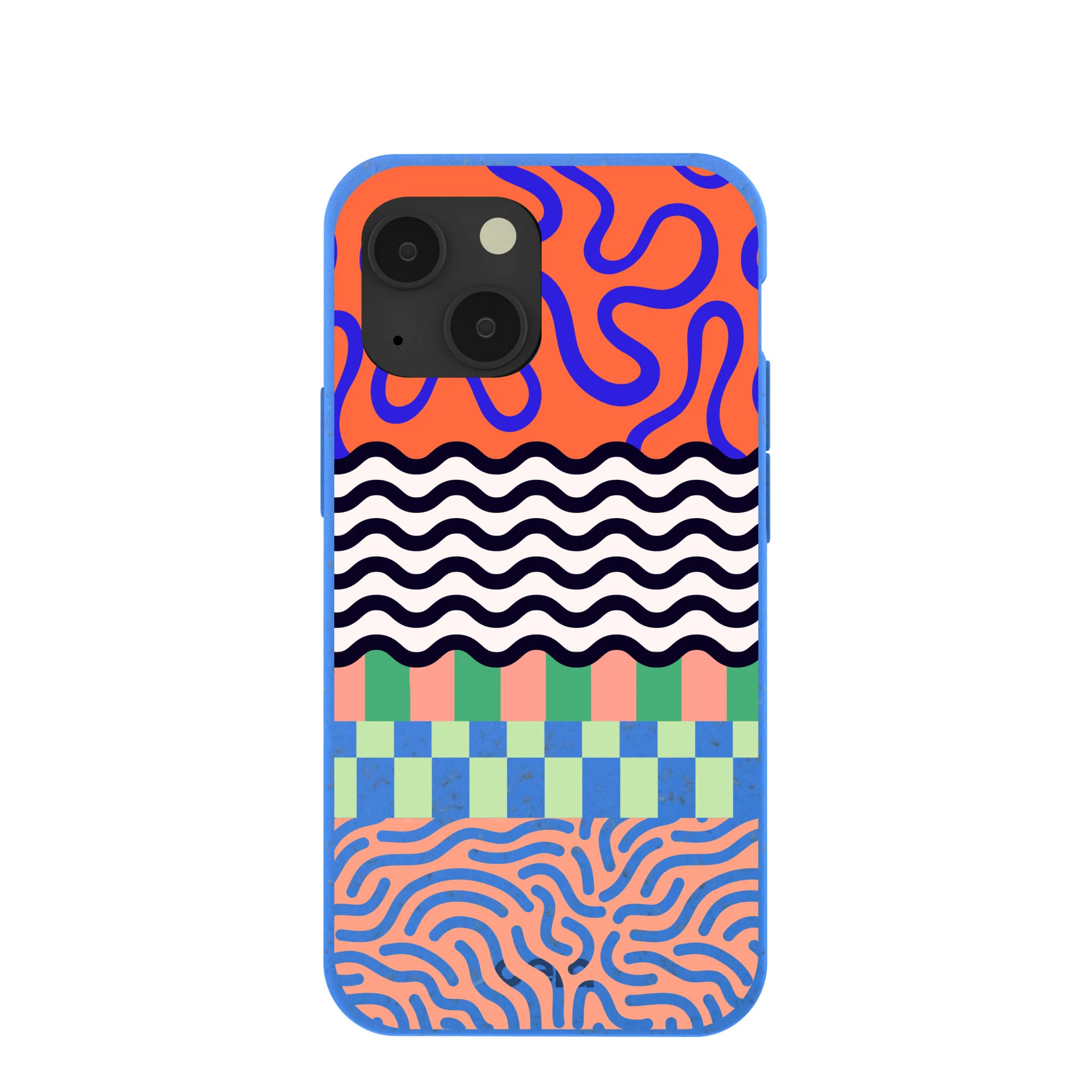 Electric Blue Tangerine Mix iPhone 13 Mini Case