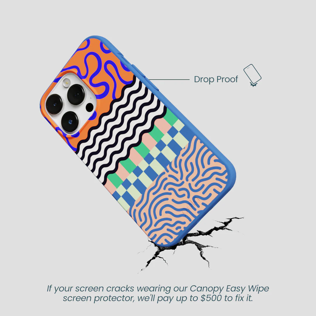 Electric Blue Tangerine Mix iPhone 13 Pro Case - Image 5
