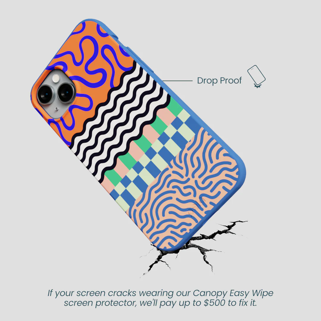 Electric Blue Tangerine Mix iPhone 14 Plus Case - Image 5