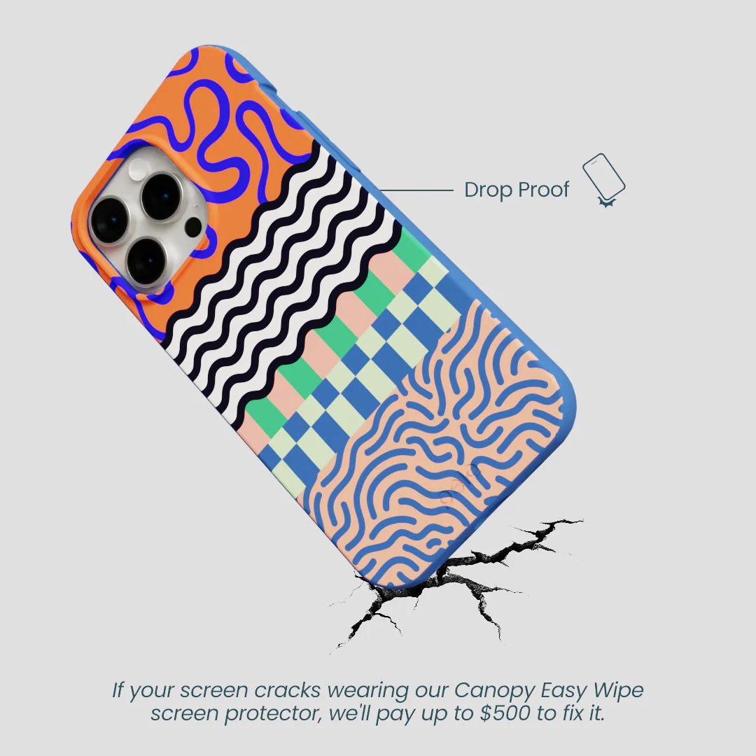 Electric Blue Tangerine Mix iPhone 14 Pro Max Case - Image 5