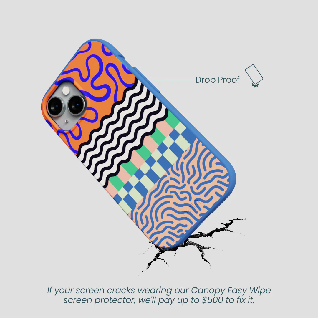 Electric Blue Tangerine Mix iPhone 15 Case - Image 5