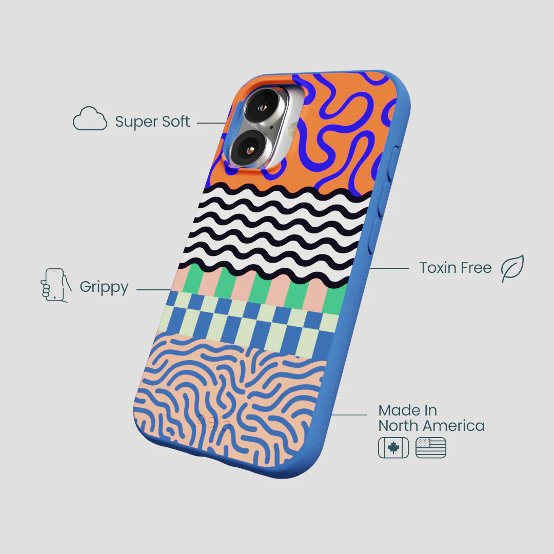 Electric Blue Tangerine Mix iPhone 16 Case - Image 4