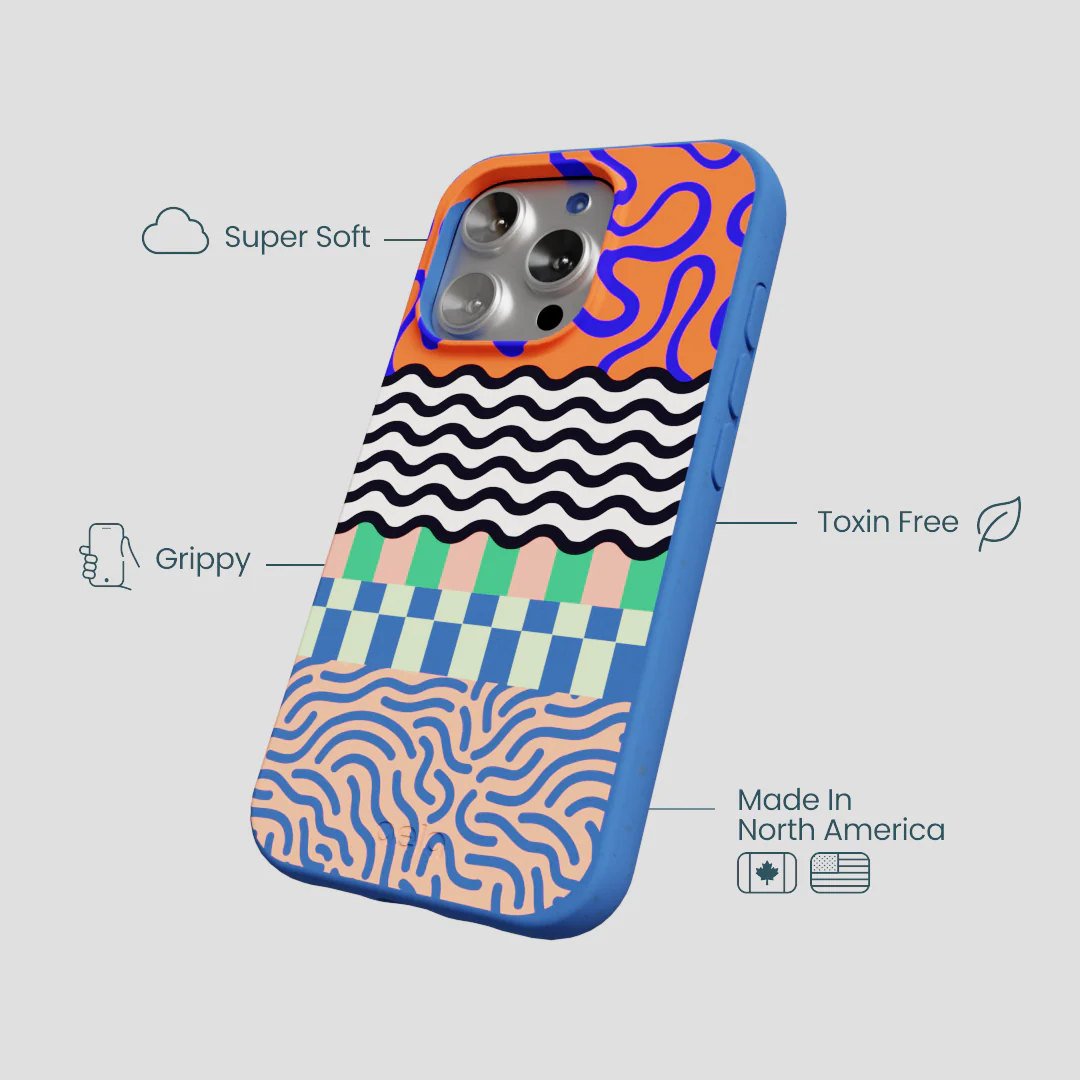 Electric Blue Tangerine Mix iPhone 16 Pro Case - Image 4