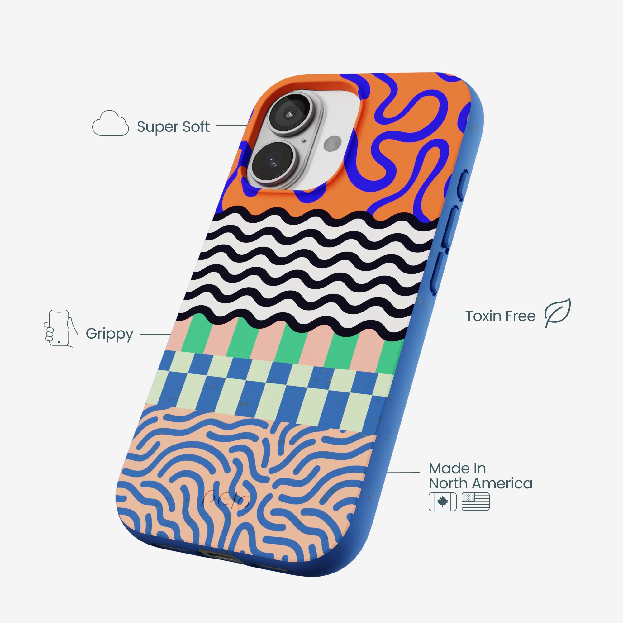 Electric Blue Tangerine Mix iPhone 17 Case - Image 4