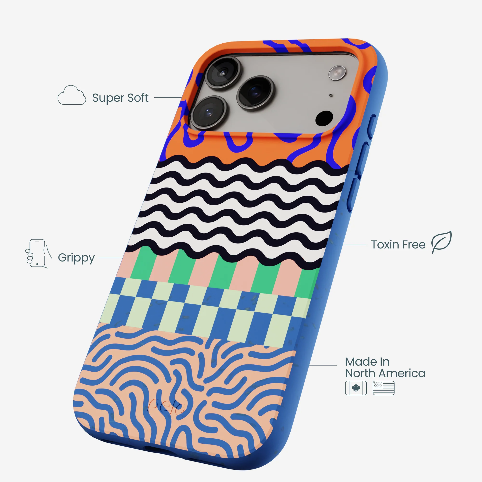 Electric Blue Tangerine Mix iPhone 17 Pro Max Case - Image 4