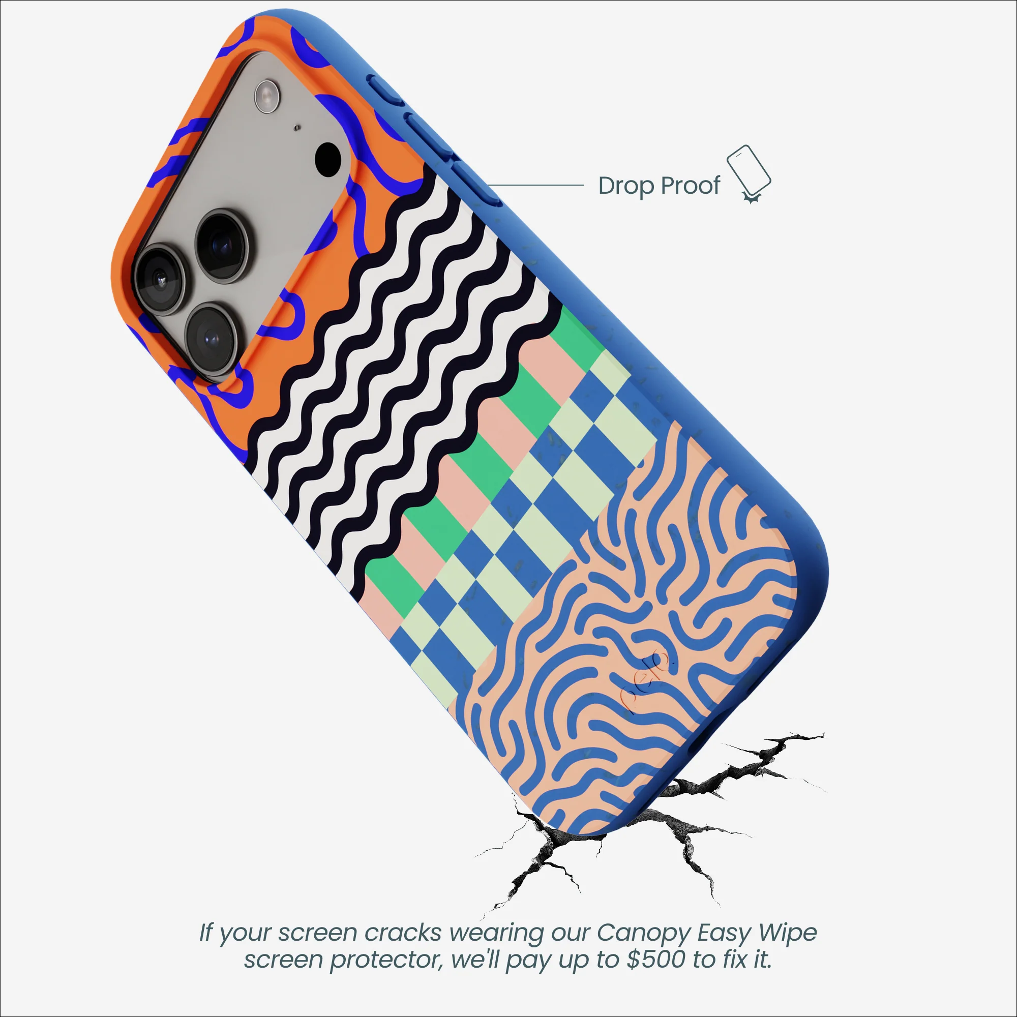 Electric Blue Tangerine Mix iPhone 17 Pro Max Case - Image 5