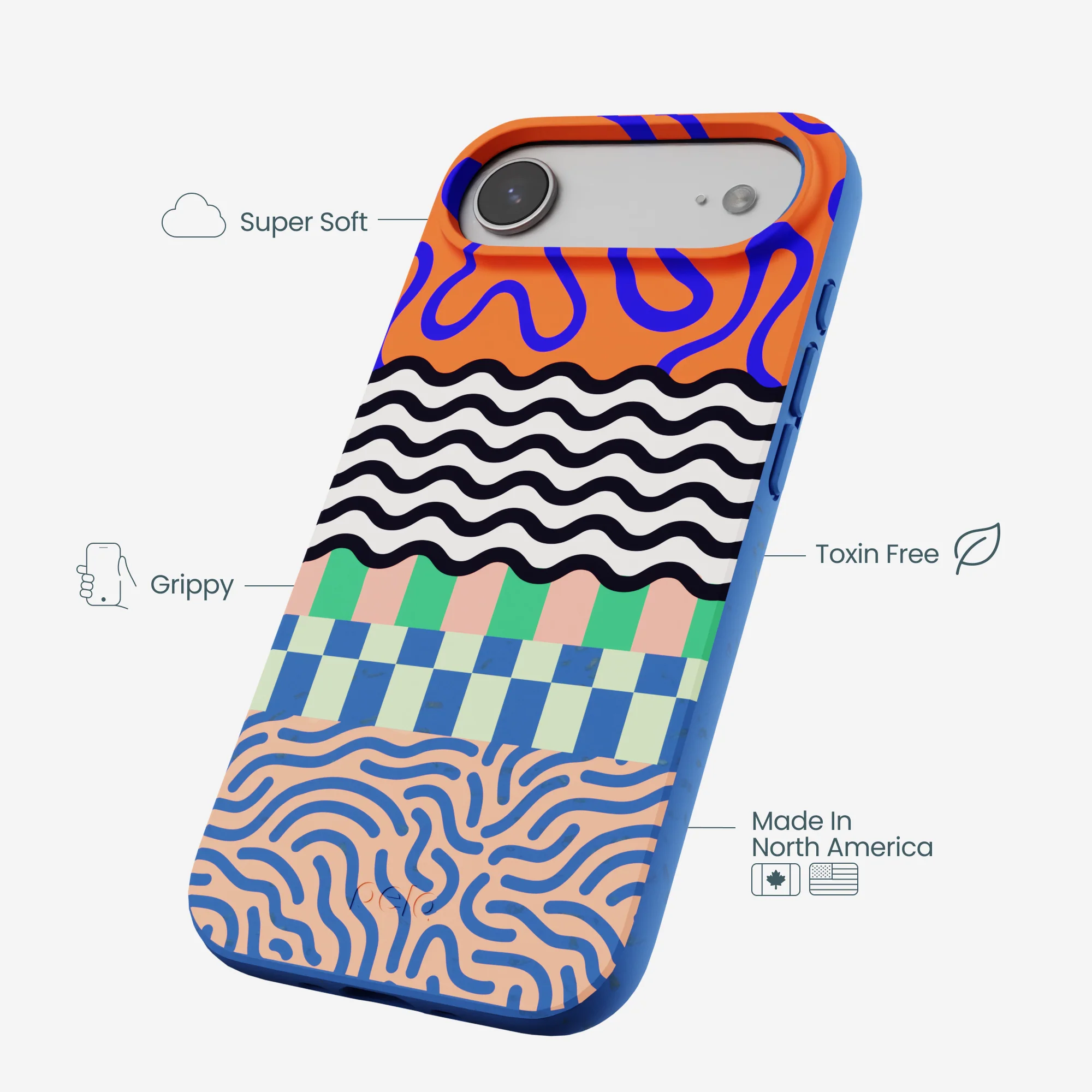 Electric Blue Tangerine Mix iPhone Air Case - Image 4