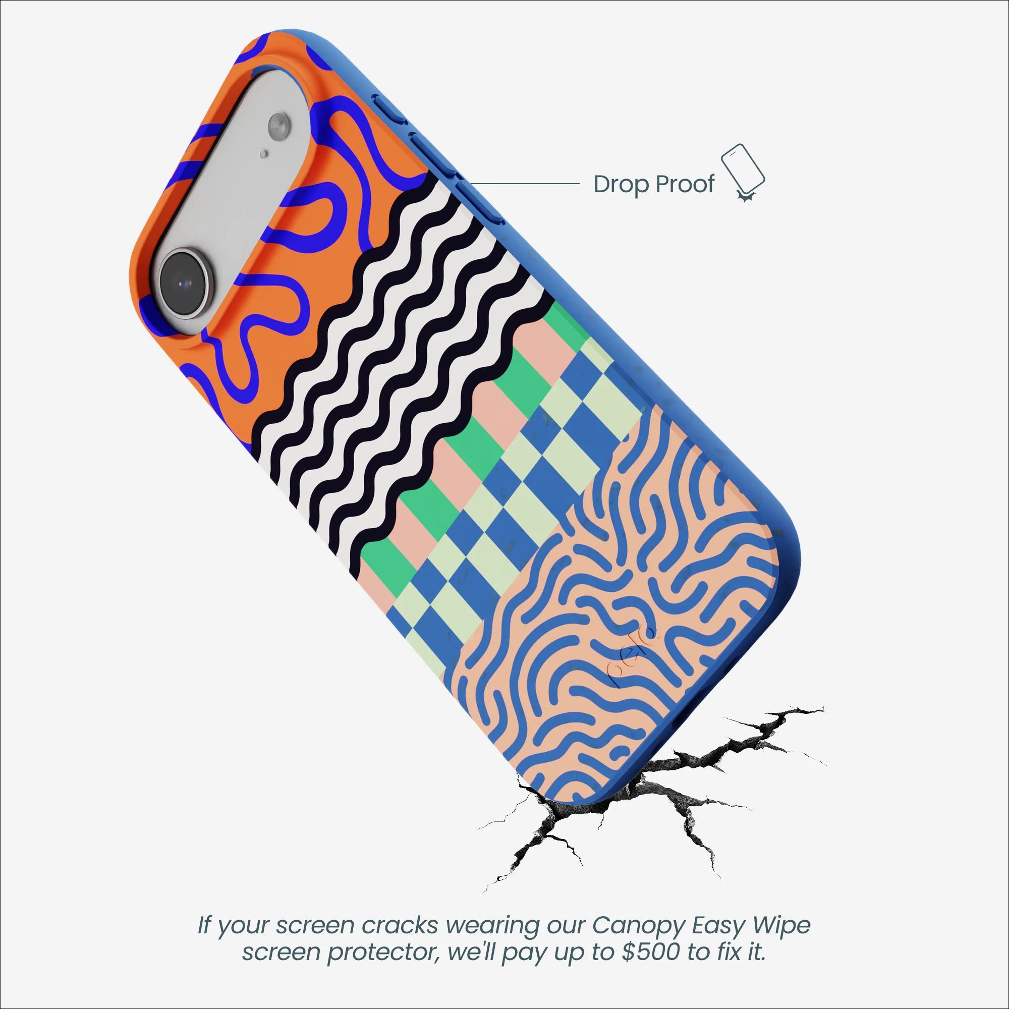 Electric Blue Tangerine Mix iPhone Air Case - Image 5