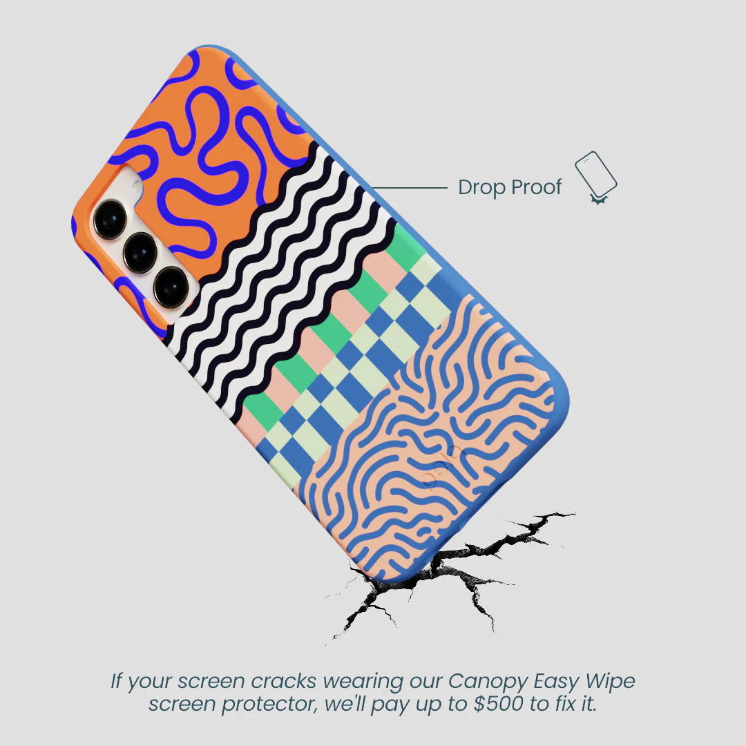 Electric Blue Tangerine Mix Samsung Galaxy S23+(Plus) Case - Image 5