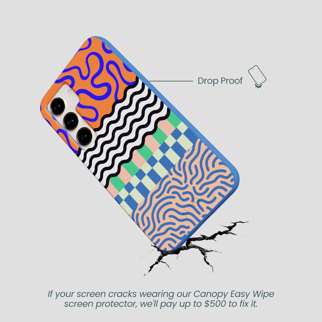 Electric Blue Tangerine Mix Samsung Galaxy S24 Case - Image 5