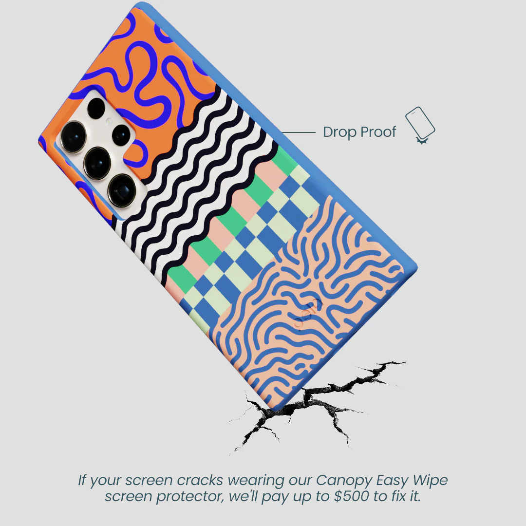 Electric Blue Tangerine Mix Samsung Galaxy S24 Ultra Case - Image 5