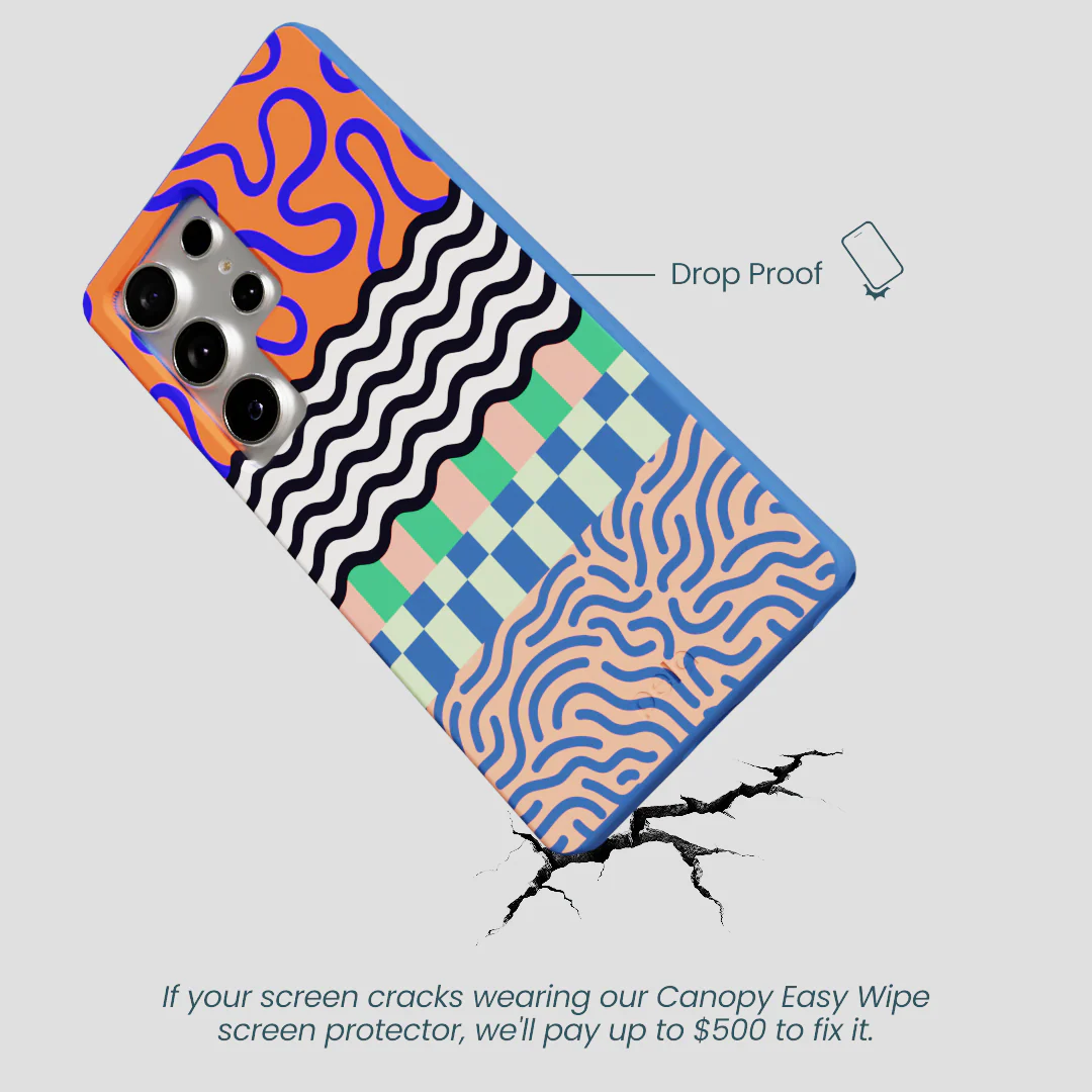 Electric Blue Tangerine Mix Samsung Galaxy S25 Ultra Case - Image 5