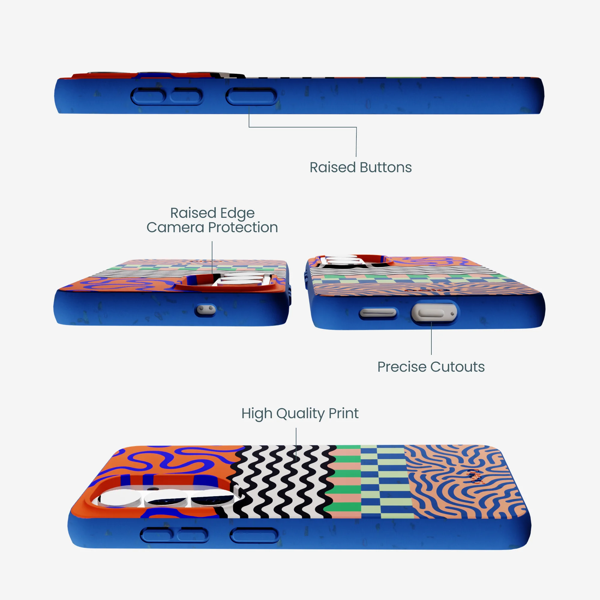 Electric Blue Tangerine Mix Samsung Galaxy S26 Case - Image 3