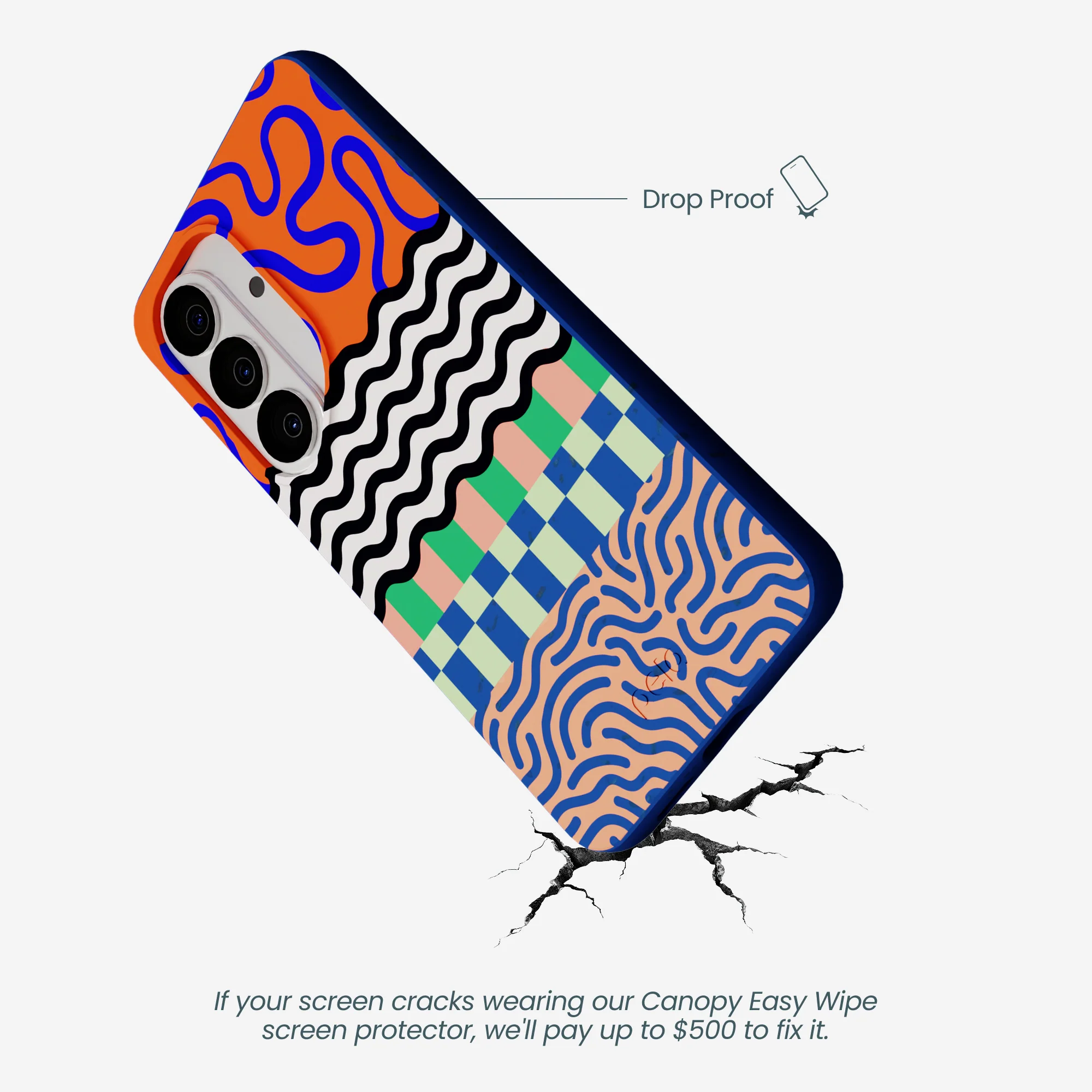 Electric Blue Tangerine Mix Samsung Galaxy S26 Case - Image 5