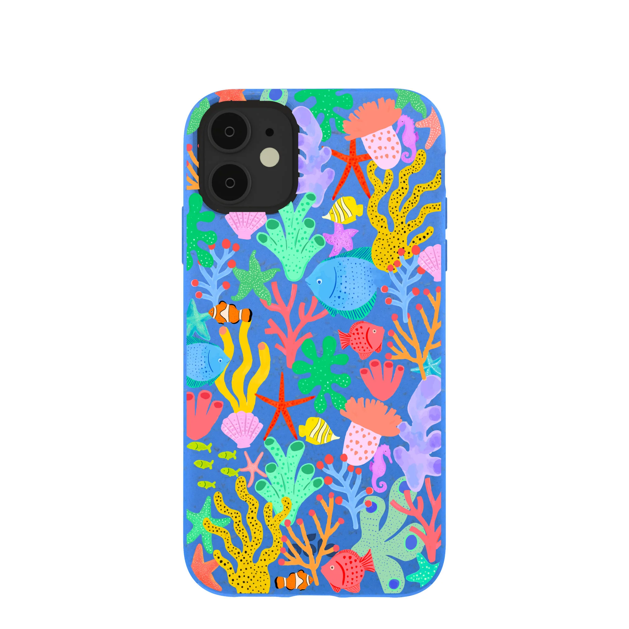 Electric Blue Underwater Blooms iPhone 11 Case