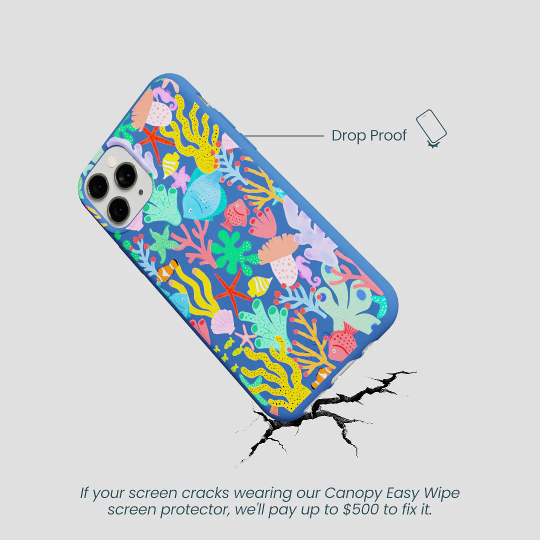 Electric Blue Underwater Blooms iPhone 11 Pro Case - Image 5