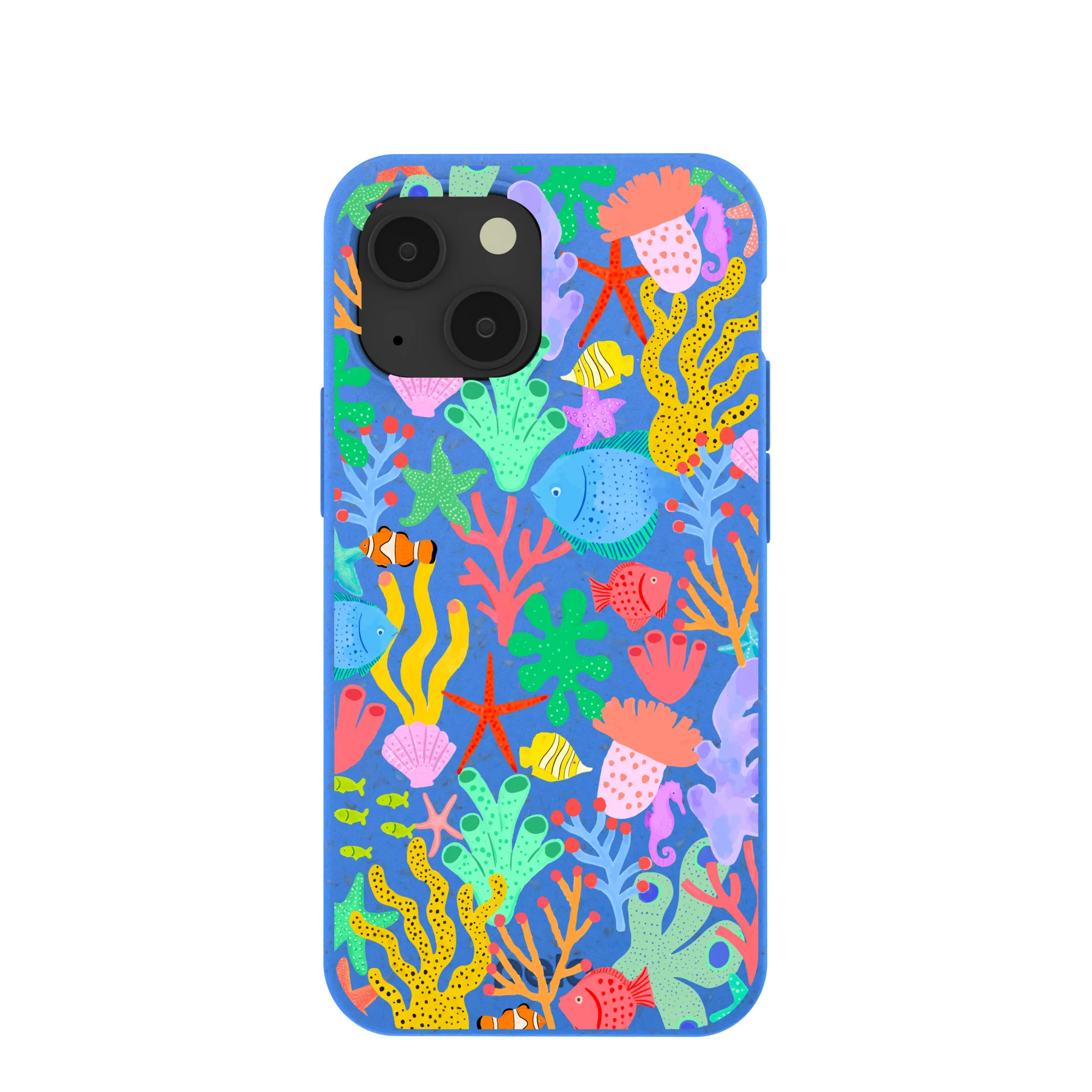 Electric Blue Underwater Blooms iPhone 13 Mini Case