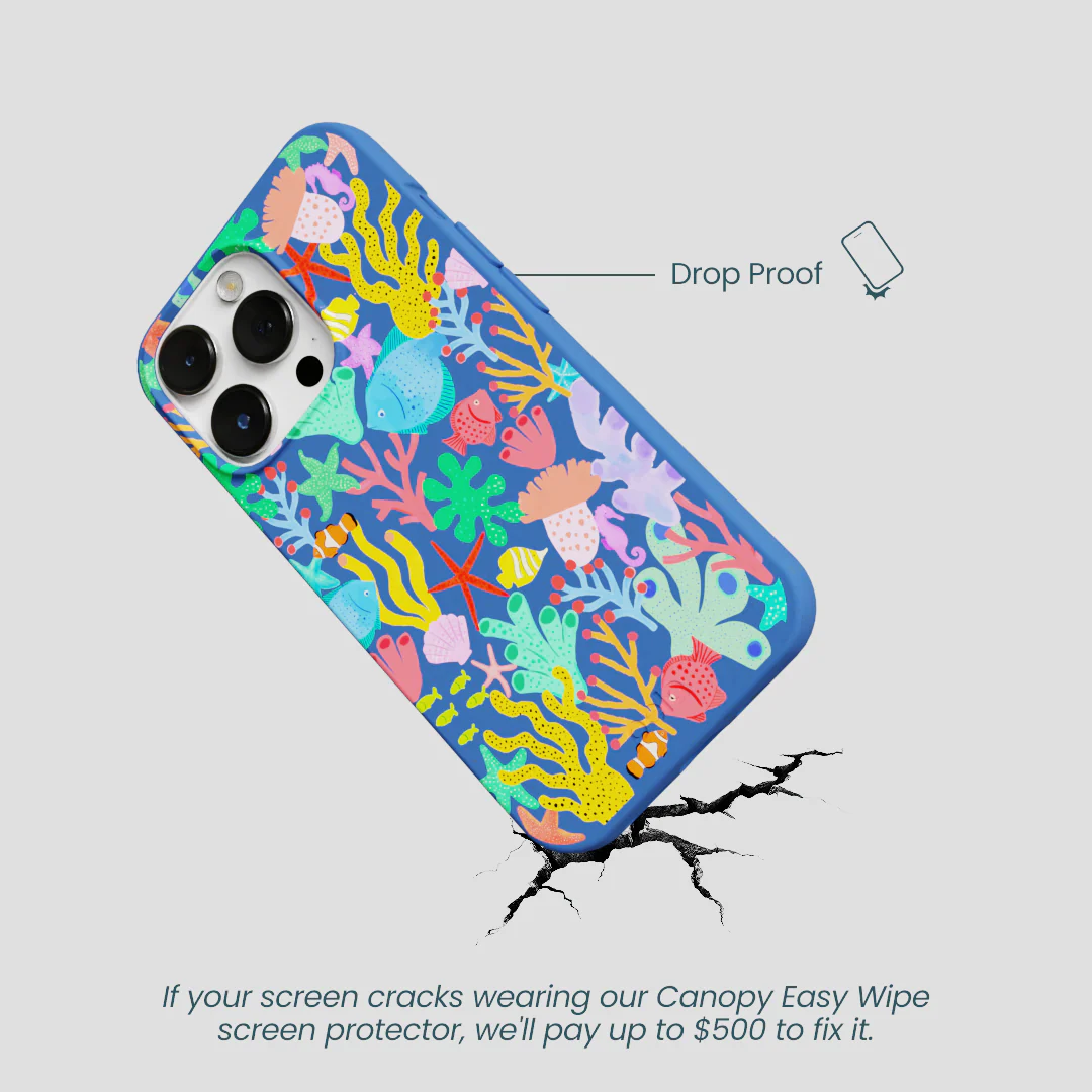 Electric Blue Underwater Blooms iPhone 13 Pro Case - Image 5