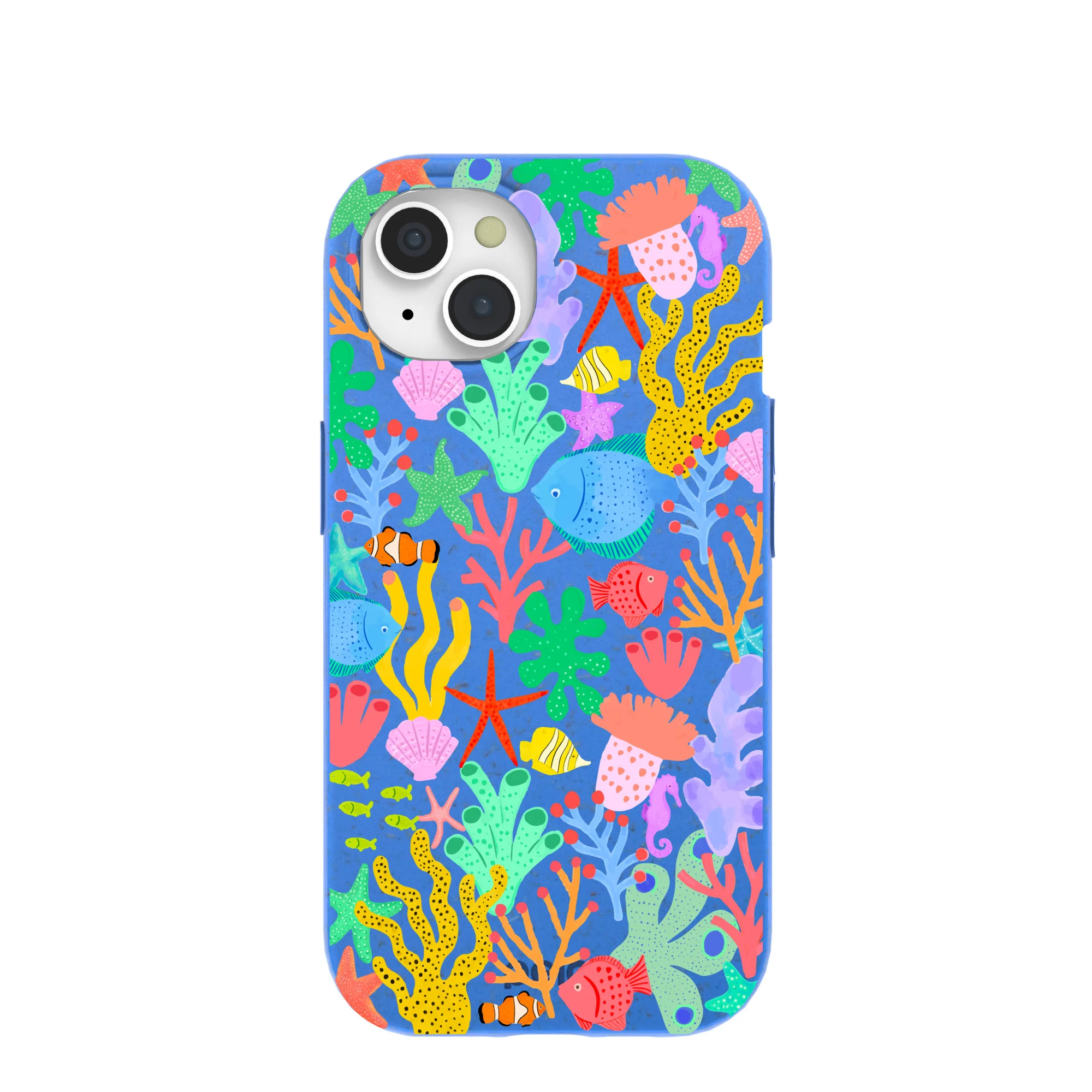 Electric Blue Underwater Blooms iPhone 15 Case