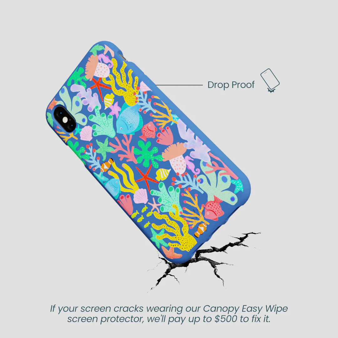 Electric Blue Underwater Blooms iPhone XR Case - Image 5