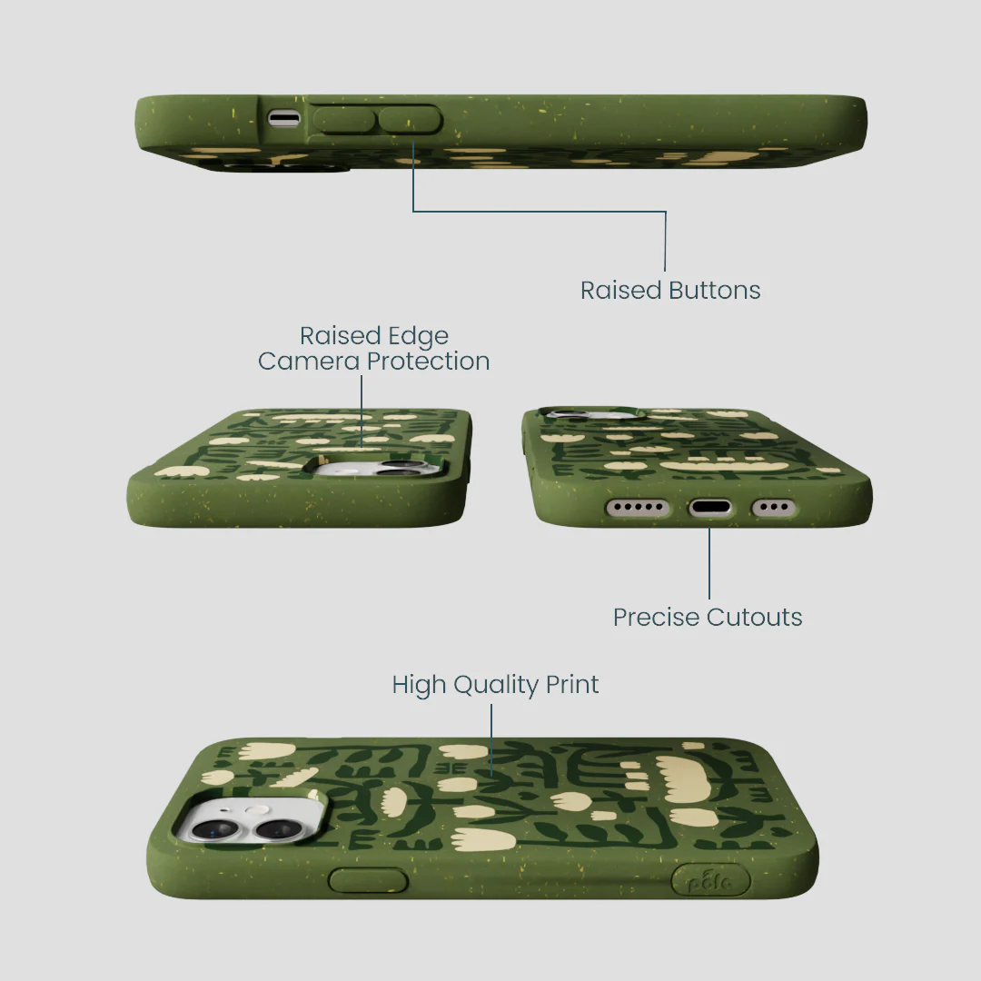 Forest Floor Abstract Tulips iPhone 12/ iPhone 12 Pro Case - Image 3