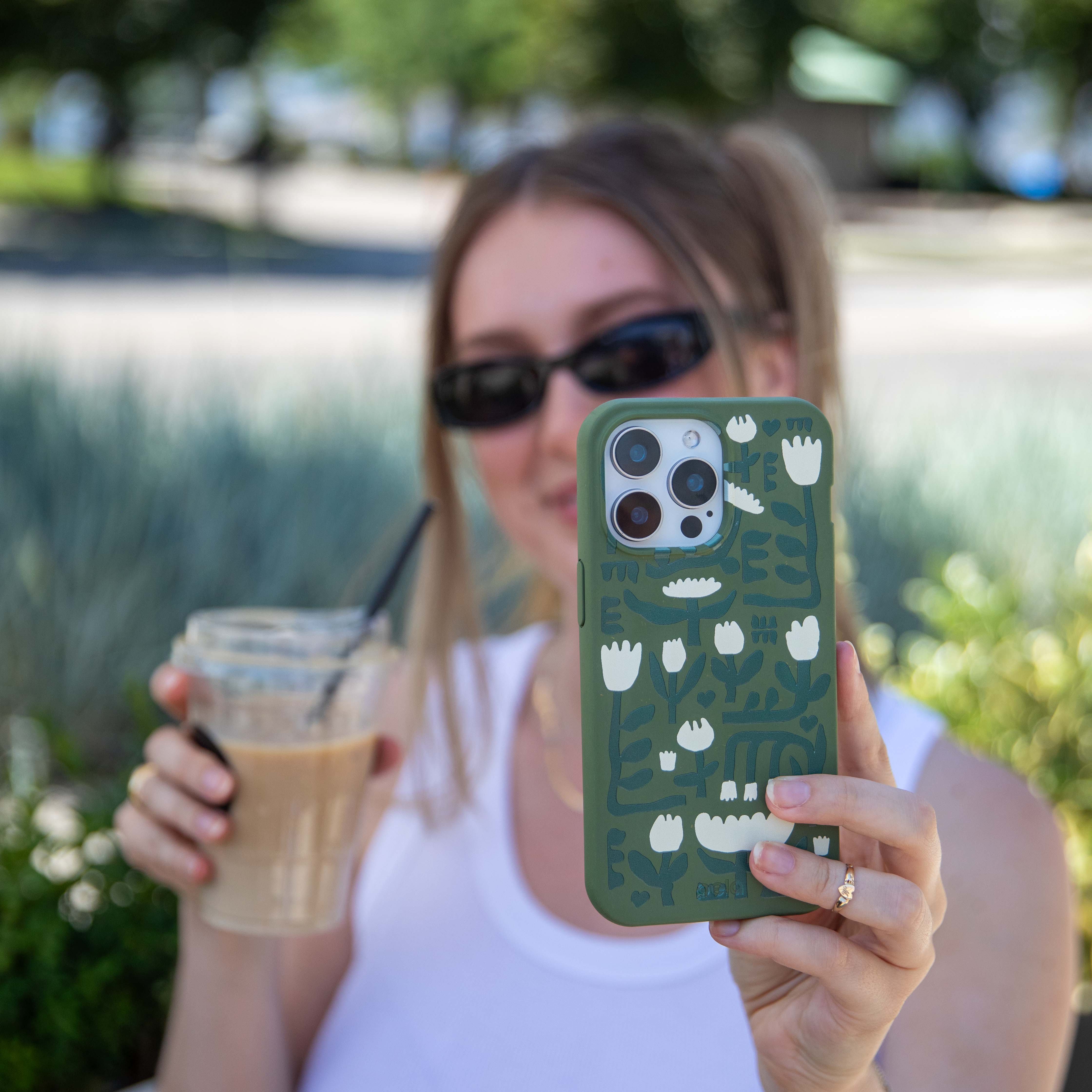 Forest Floor Abstract Tulips iPhone XR Case - Image 10
