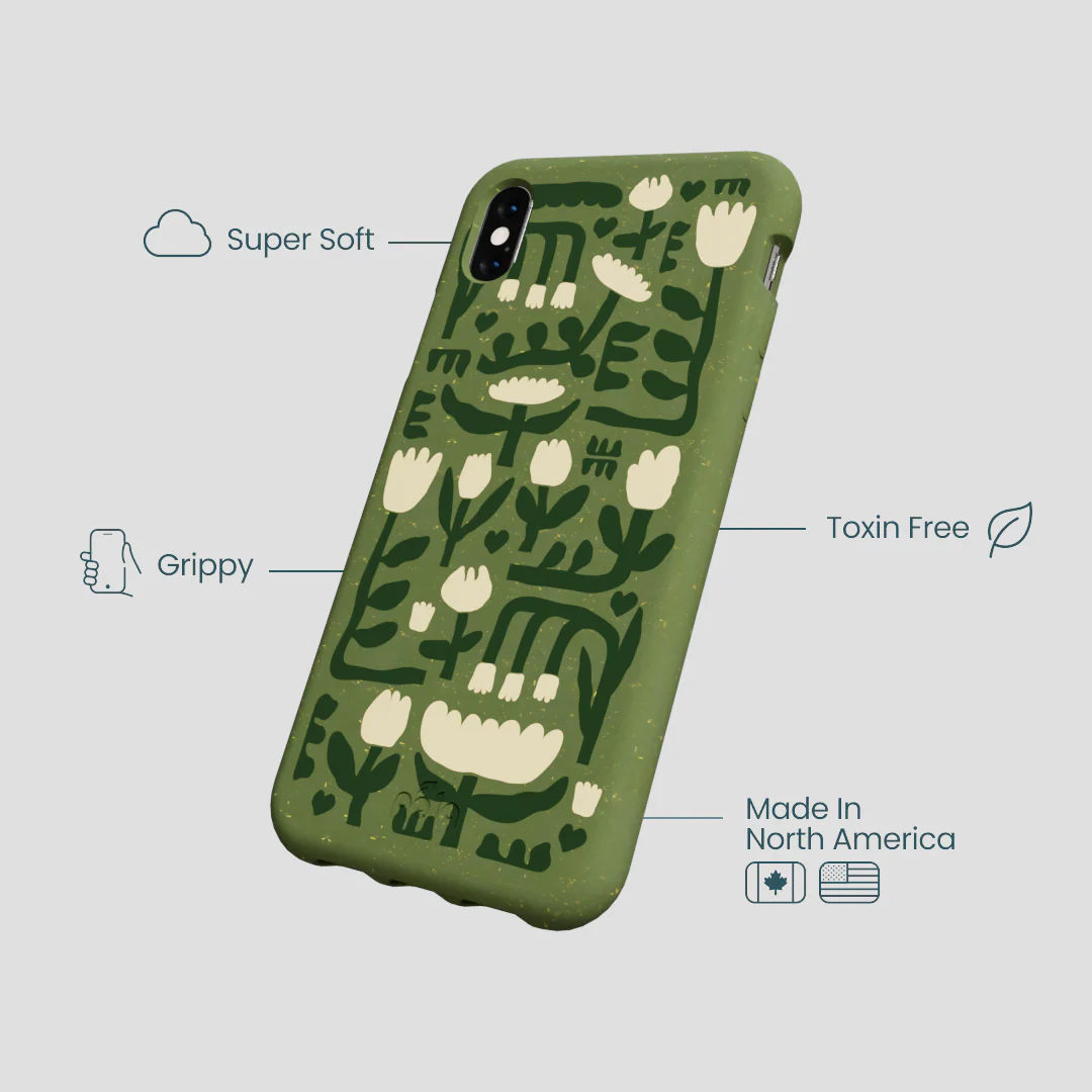 Forest Floor Abstract Tulips iPhone XR Case - Image 4