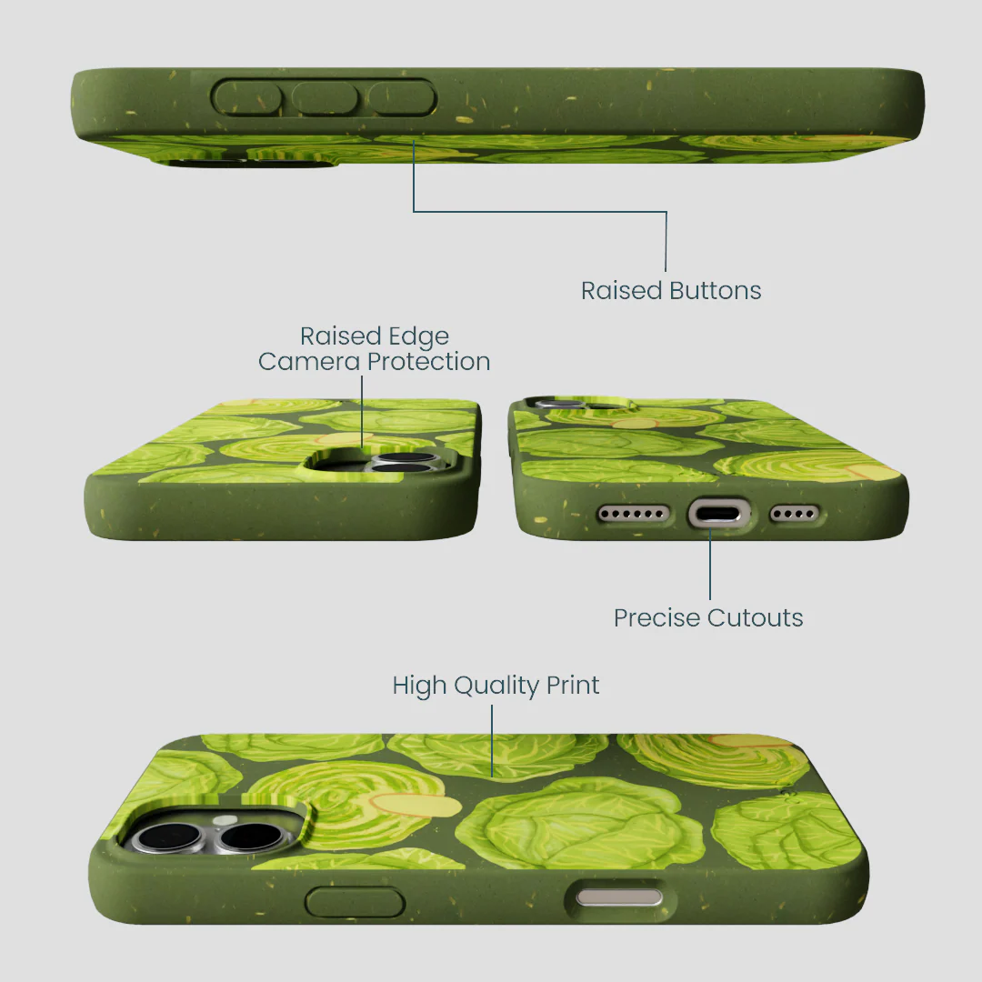 Forest Floor Cabbage Portraits iPhone 16 Plus Case - Image 3