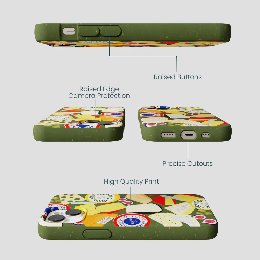 Forest Floor Cheese Spread iPhone 13 Case - Image 3