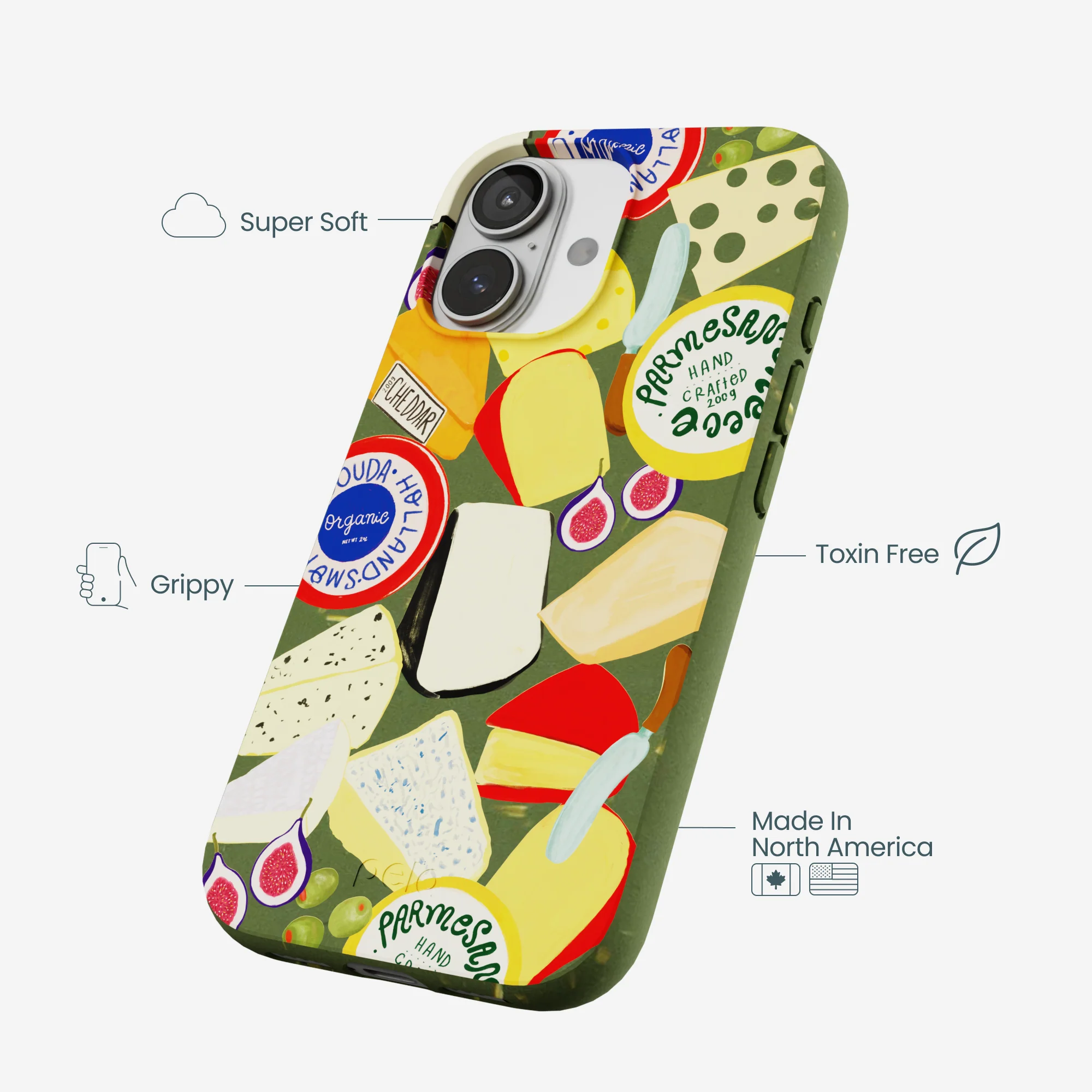 Forest Floor Cheese Spread iPhone 17 Case - Image 4