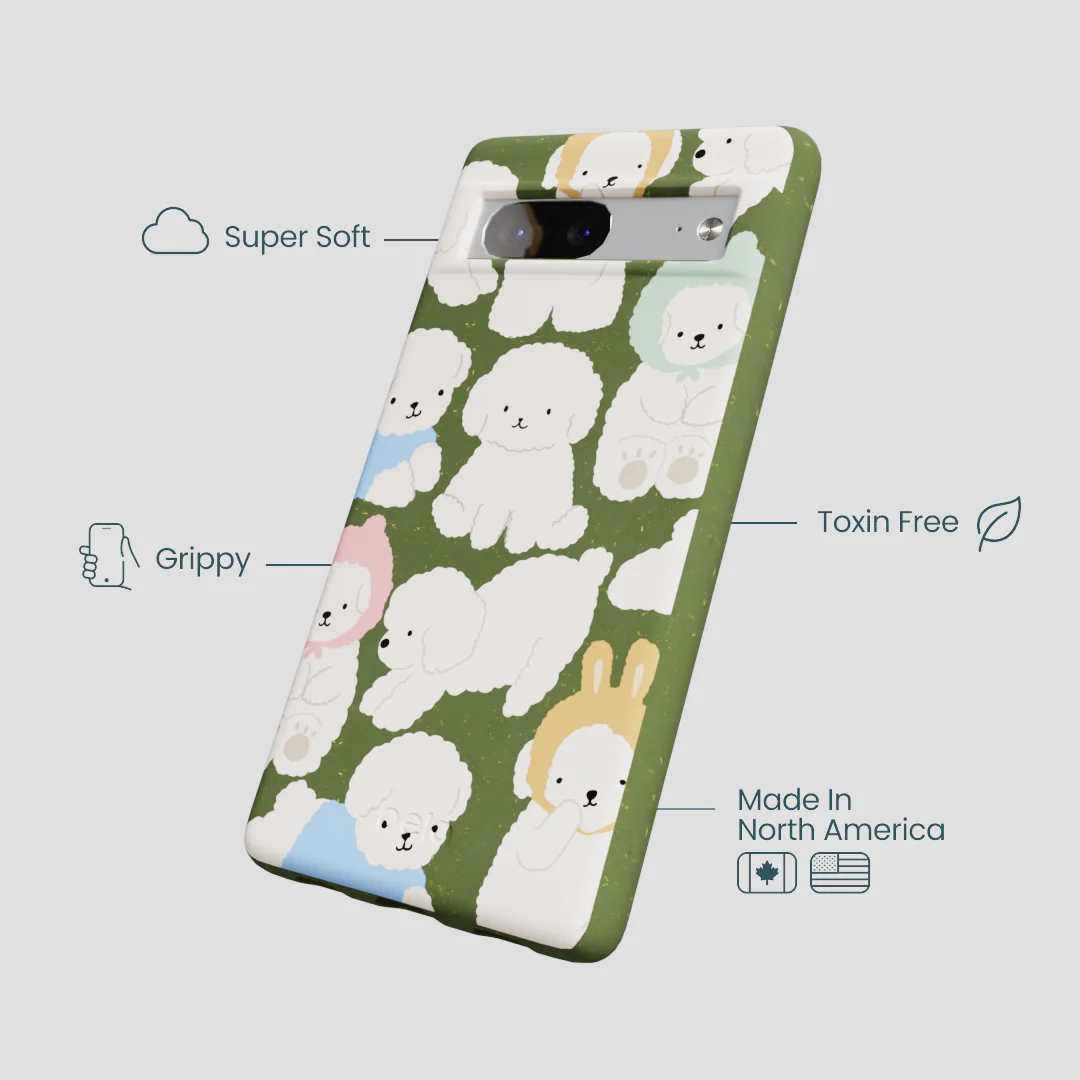 Forest Floor Cloud Poodles Google Pixel 7a Case - Image 4