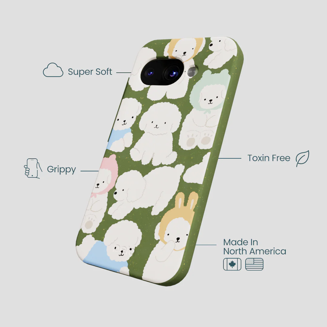 Forest Floor Cloud Poodles Google Pixel 9a Case - Image 4
