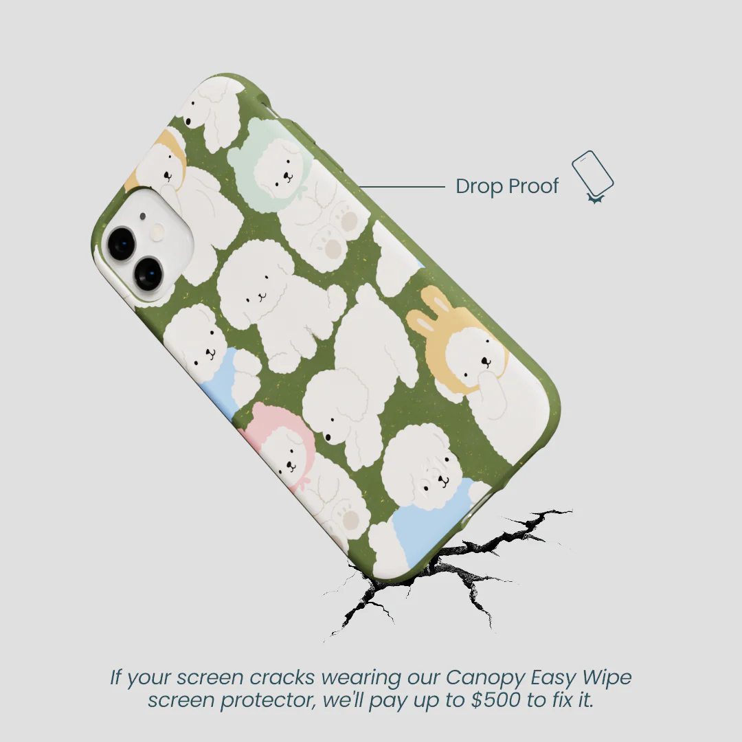 Forest Floor Cloud Poodles iPhone 11 Case - Image 5