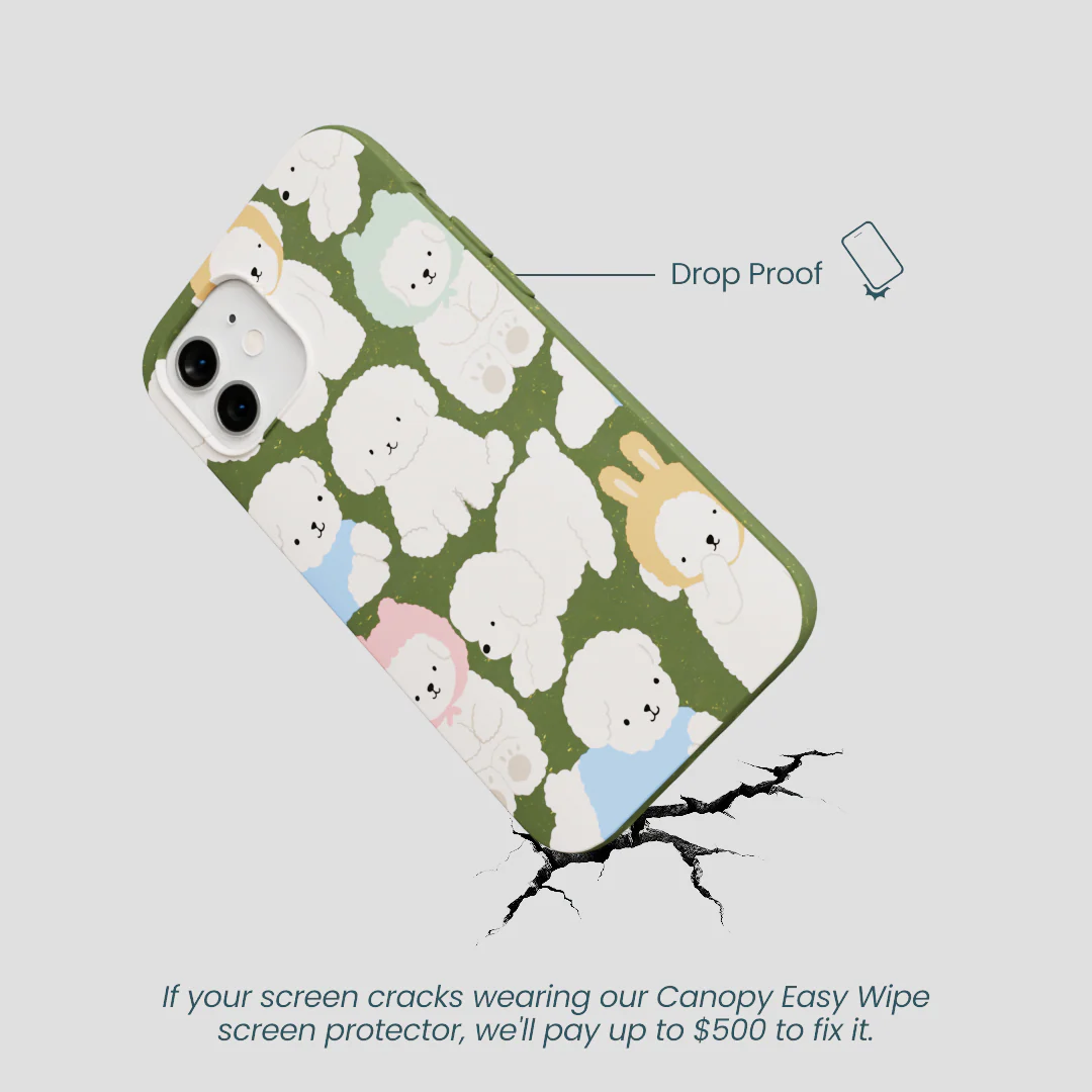 Forest Floor Cloud Poodles iPhone 12/ iPhone 12 Pro Case - Image 5