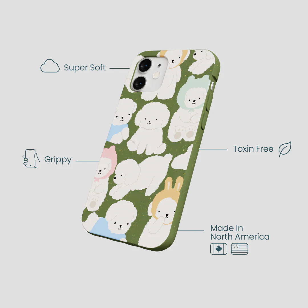 Forest Floor Cloud Poodles iPhone 12 Mini Case - Image 4