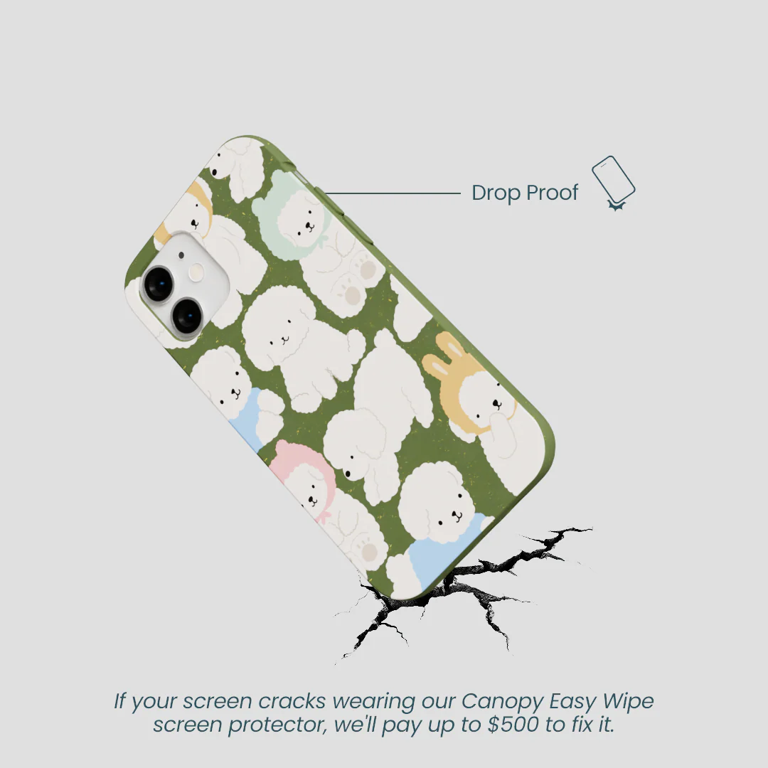 Forest Floor Cloud Poodles iPhone 12 Mini Case - Image 5