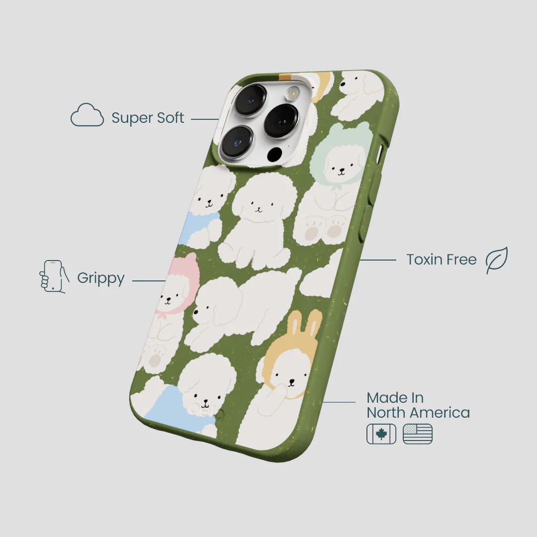 Forest Floor Cloud Poodles iPhone 13 Pro Case - Image 4