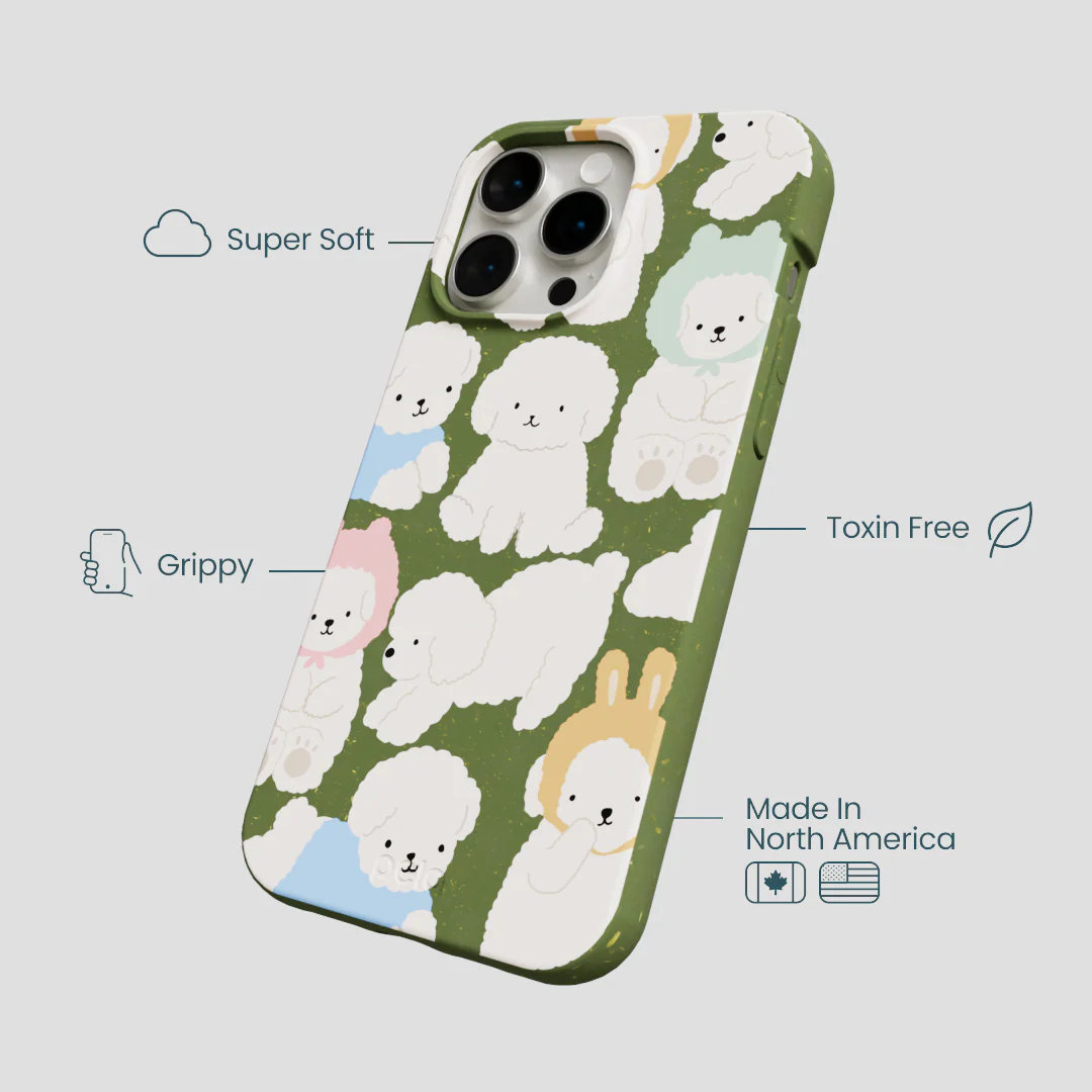 Forest Floor Cloud Poodles iPhone 14 Pro Max Case - Image 4