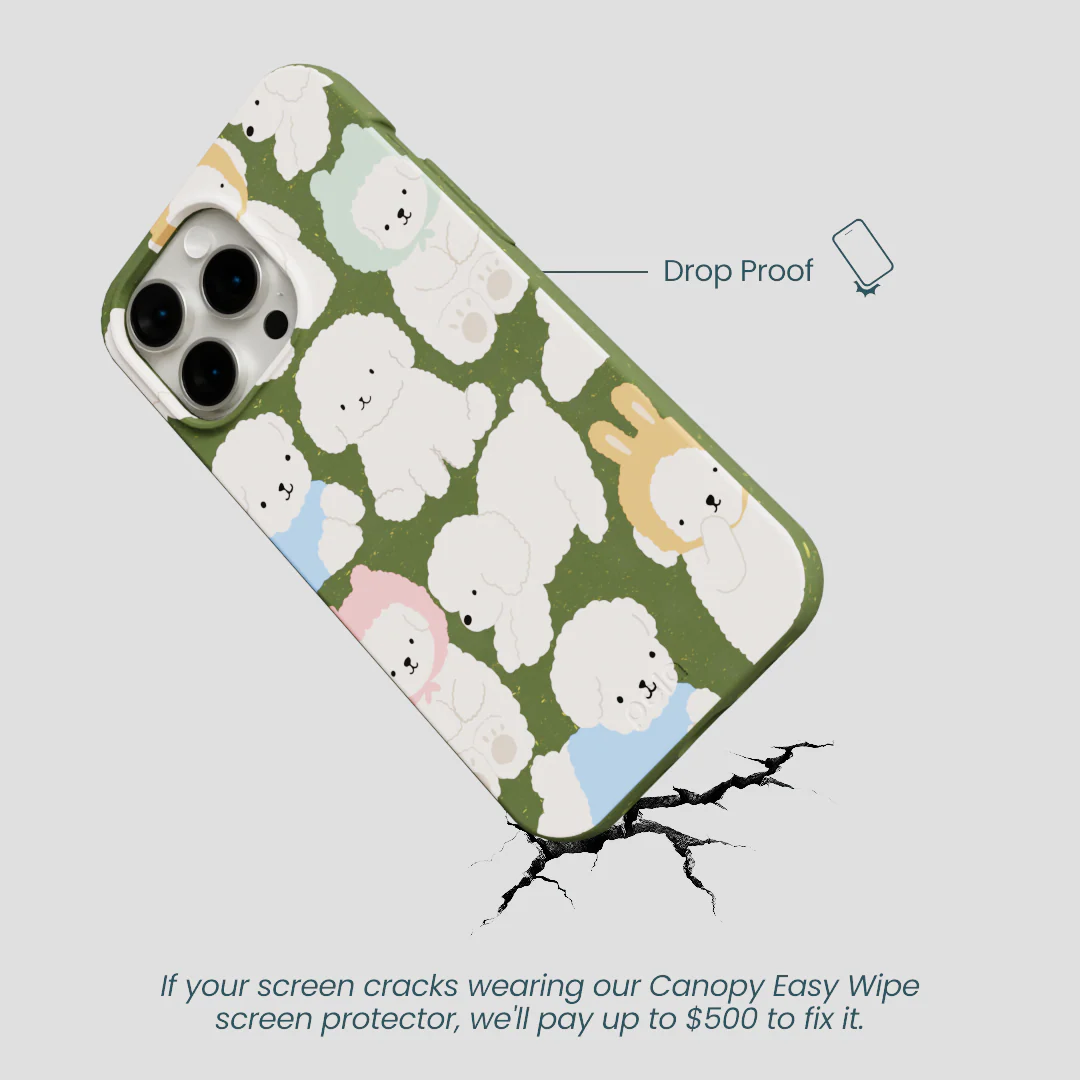 Forest Floor Cloud Poodles iPhone 14 Pro Max Case - Image 5