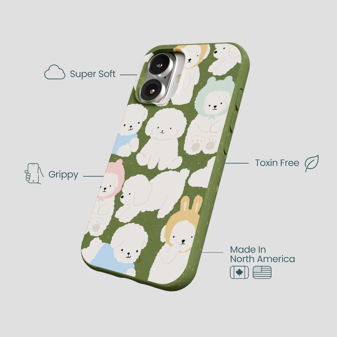 Forest Floor Cloud Poodles iPhone 16 Case - Image 4