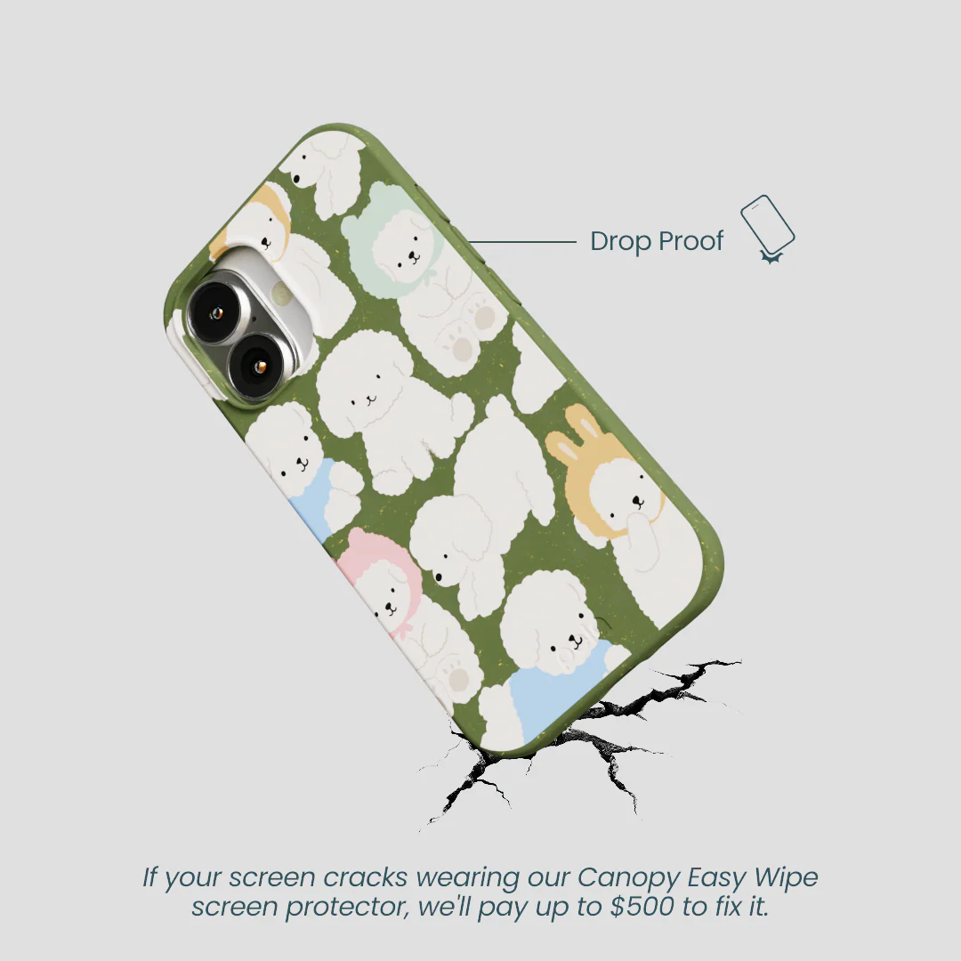 Forest Floor Cloud Poodles iPhone 16 Case - Image 5