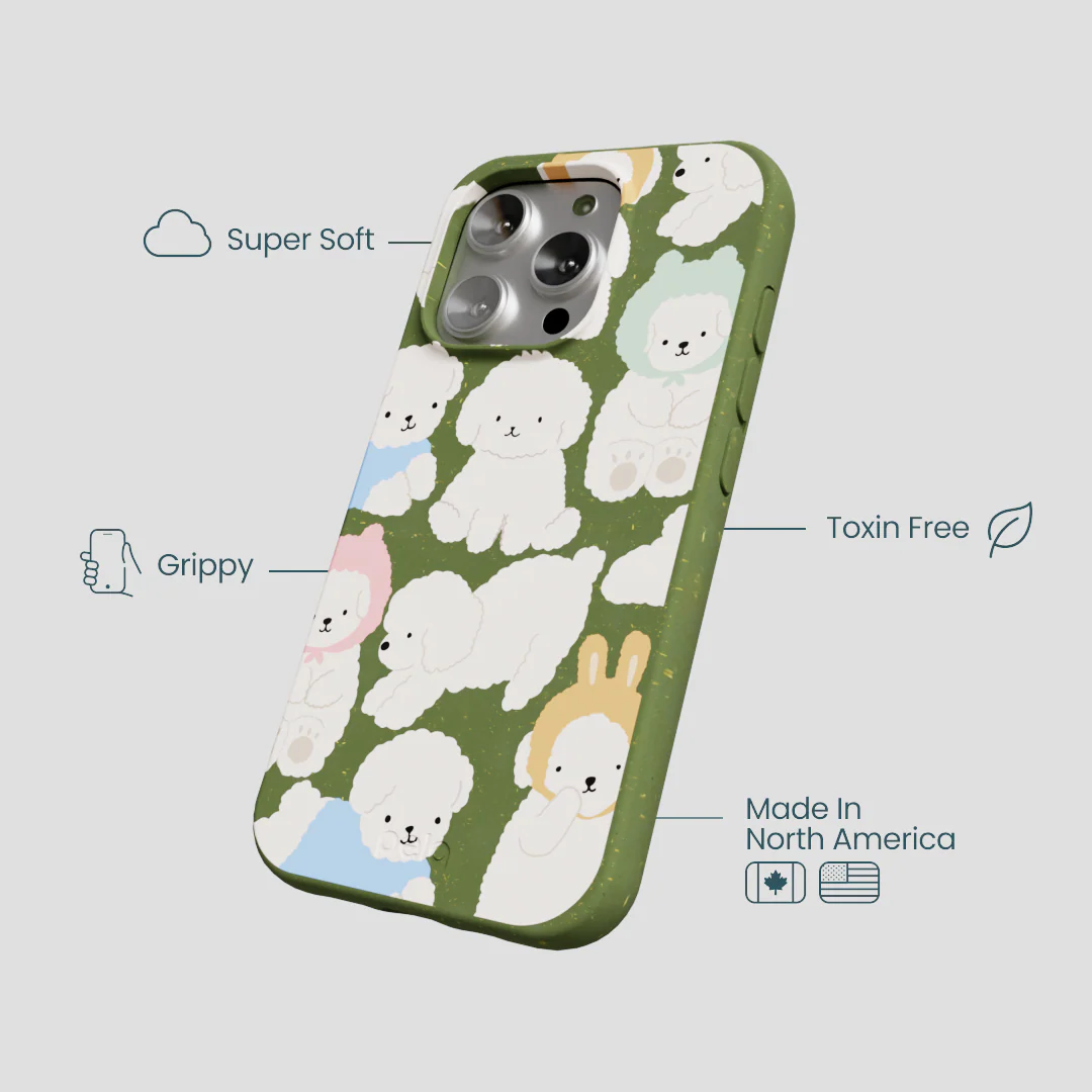 Forest Floor Cloud Poodles iPhone 16 Pro Case - Image 4
